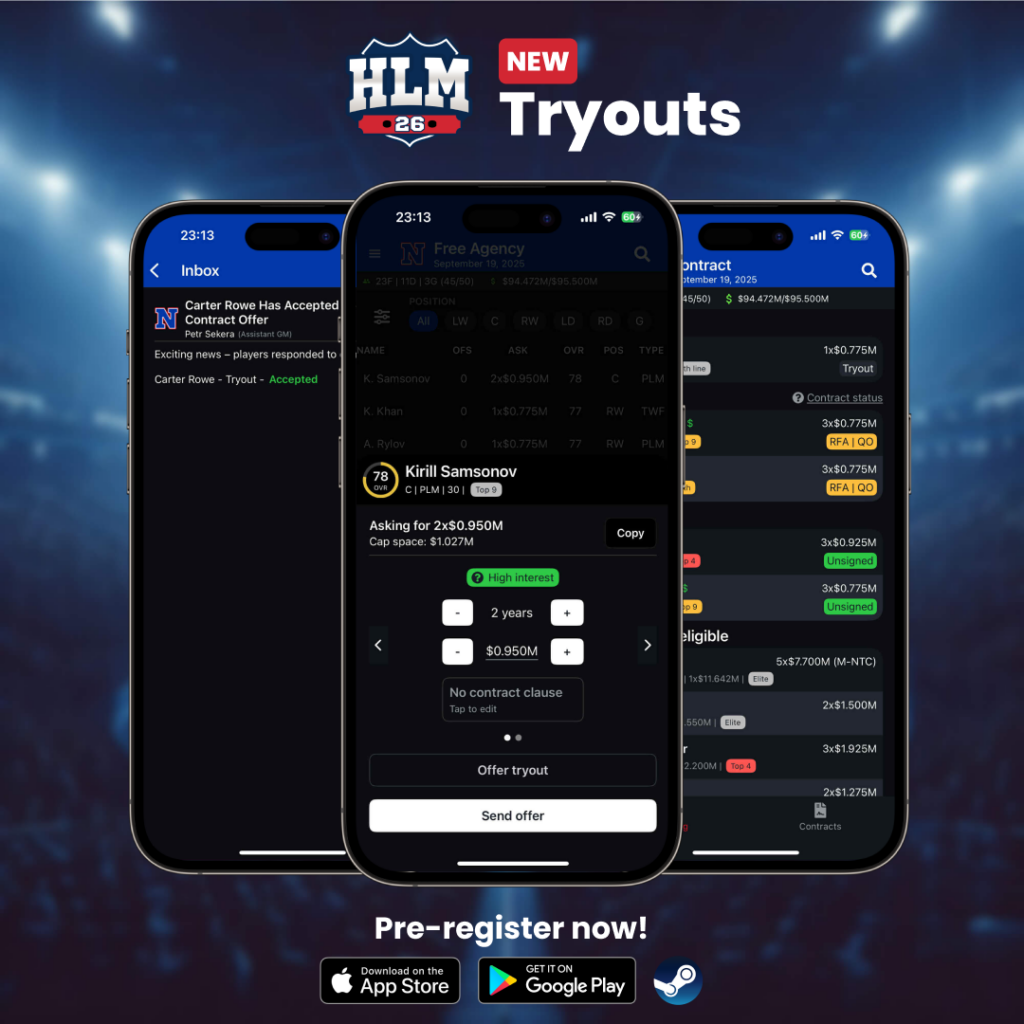 HLM26 Feature Reveal: Tryouts Tryours 1024x1024